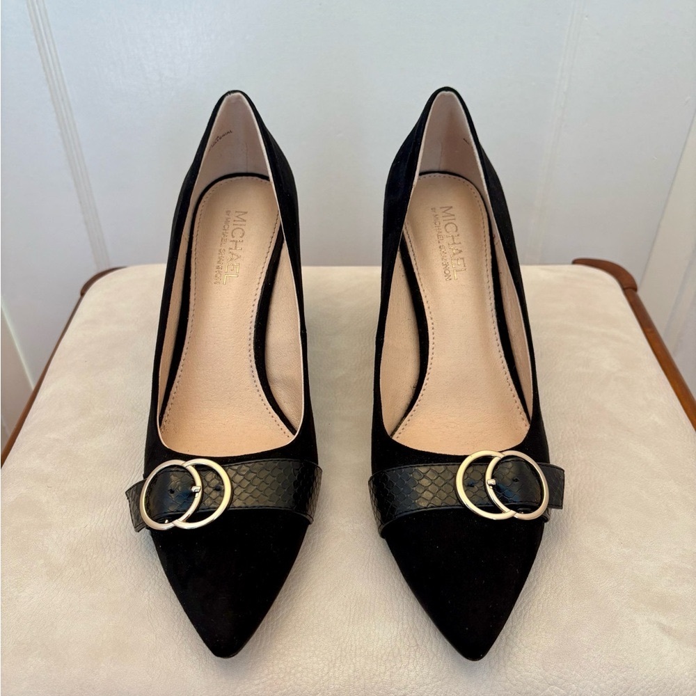 Michael Kors Black Block Heels, Women’s Size 11
